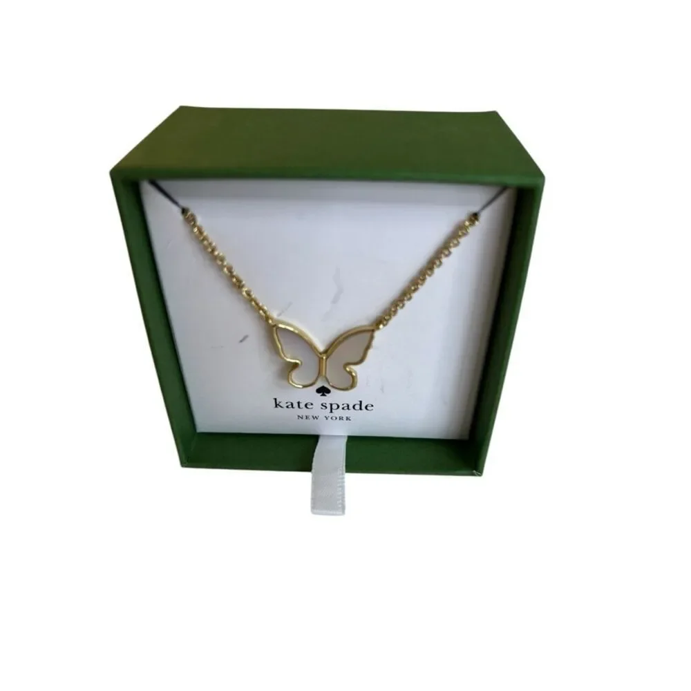 Kate Spade New York “All a Flutter” Mini Butterfly Pendant Necklace.